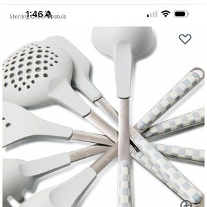 MacKenzie-Childs Sterling Check Spatula Set